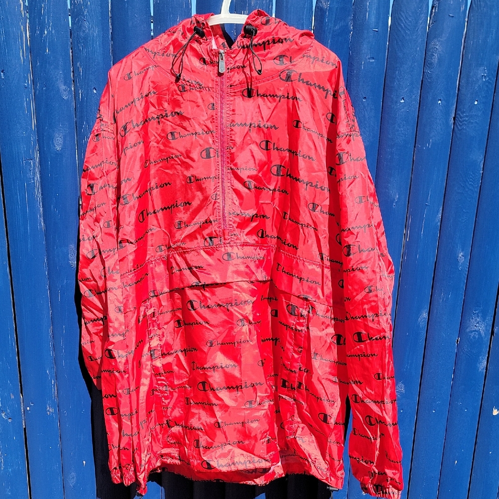 Champion Red Windbreaker Jacket
